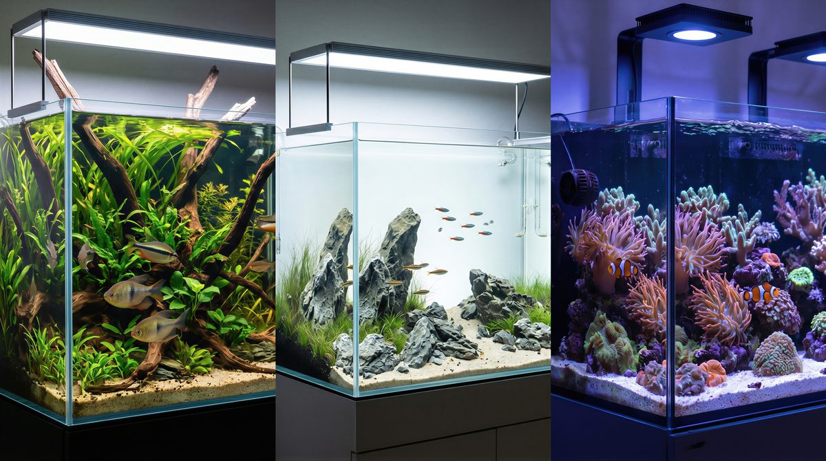 Custom aquarium installation designed by Hydro Habitats in New Jersey